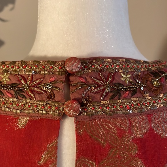 Soft Surroundings- NWT - gold and orange Bellflower Top - multi-floral - size 1X - Picture 5 of 11